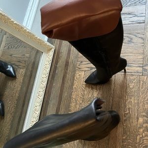 Bcbgmaxazria sheepskin high knee boots